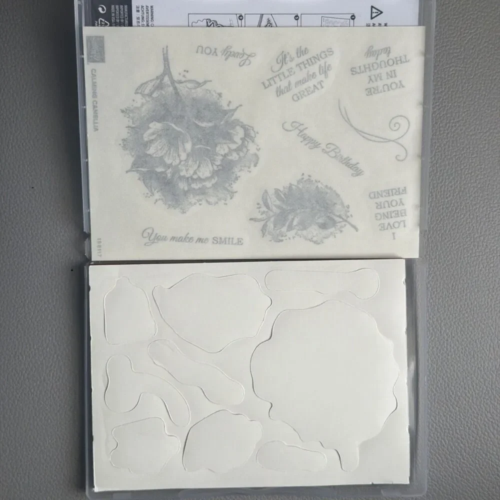 Stampin' Up Calming Camellia Stamp Set RETIRED!! Beautiful floral with sentiment